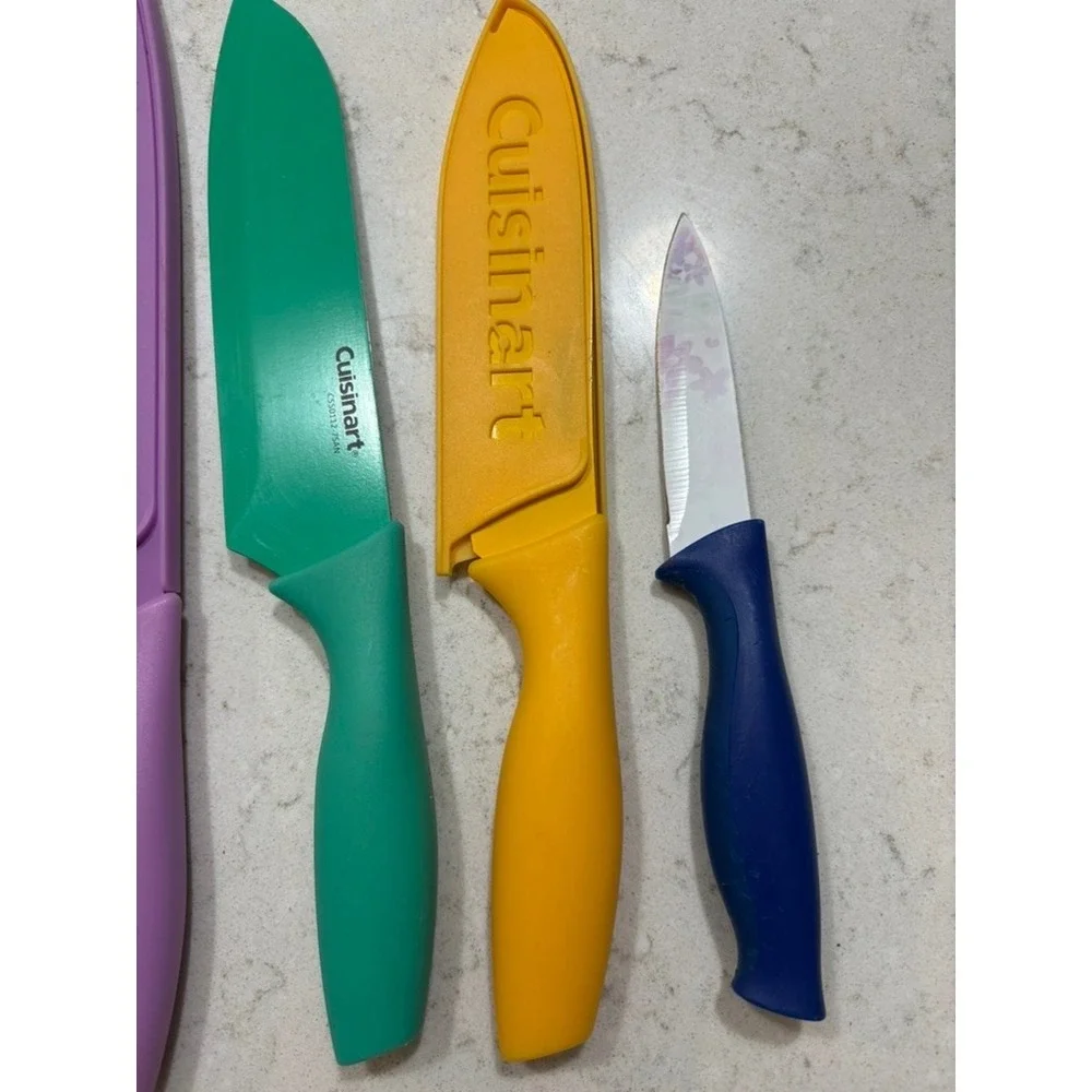 Knives Random Cuisinart Pioneer Women Kitchen Colorful Blades Sheaths Qty‎ of 6